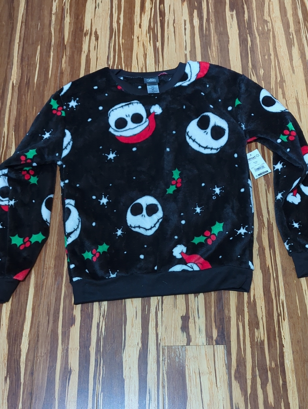 Disney Tim Burton Black Holiday Crewneck Sweatshirt
